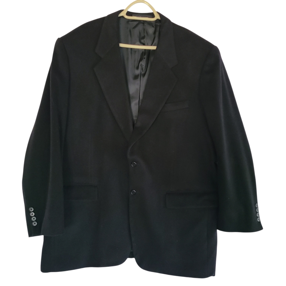 Cesare Romeo 100% Cashmere Blazer 50R 52R Hand Tailored Italian Black